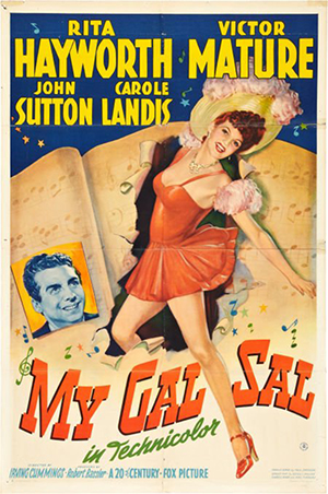 Movie poster for the 1942 musical 'My Gal Sal.' Image courtesy of LiveAuctioneers.com archive and Heritage Auctions.