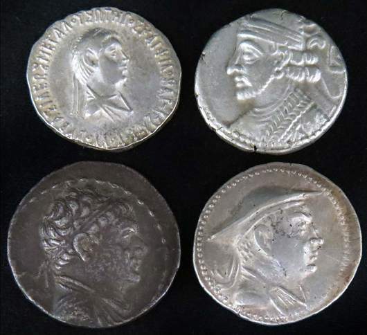 Collection of ancient coins to be sold at the June 29 auction. William Jenack Estate Appraisers and Auctioneers image.