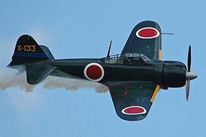 Mitsubishi A6M3 Zero (Commemorative Air Force / American Airpower Heritage Flying Museum). Image by Kogo.This file is licensed under the GNU Free Documentation License.