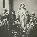 Picture of the last four full-blood Tasmanian Aborigines, circa 1860s. Image courtesy of Wikimedia Commons.