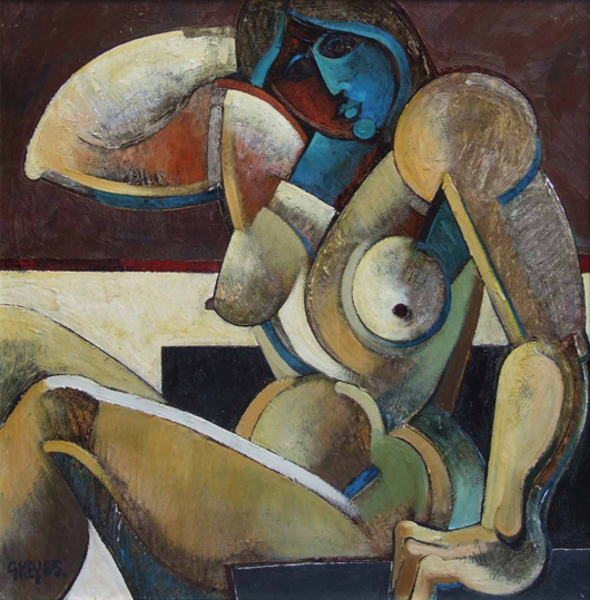 Geoffrey Key, 'Seated Nude,' est. £8,000-£10,000. Peter Wilson image