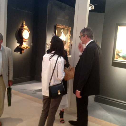 Contemporary art dealer Jay Jopling visits the Masterpiece London  art fair on June 26. Image Auction Central News.