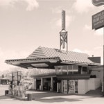 Frank Lloyd Wright designed the Lindholm Oil Company service station located at 202 Cloquet Ave., in Cloquet, Minnesota. It was built in 1958 and is still in use. The building is on the National Register of Historic Places. Library of Congress Image