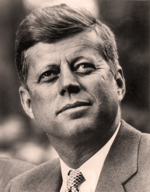 John F. Kennedy, 35th President of the United States. White House Press Office photo.