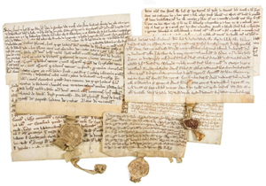 From an archive to be auctioned on July 17 in London, 28 charters pertaining to the Knights Templar and Knights Hospitallers. Est. £40,000-60,000