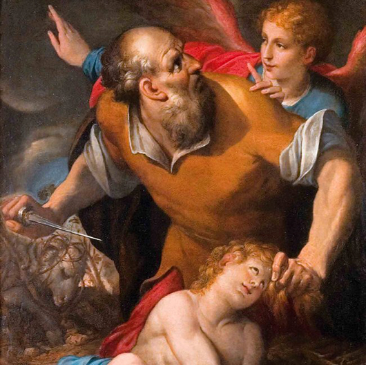 Giulio Cesare Procaccini, Sacrifice of Isaac, Oil on canvas, Courtesy Bibliopathos