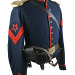 Civil War ordnance sergeant’s cavalry 'shell' jacket with correct belt and colt-type black leather holster ($3,510). Mohawk Arms image