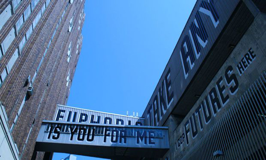 Steve Powers, Love Letter to Brooklyn, New York City, photo by Abby Fentress Swanson for WNYC via wnyc.org