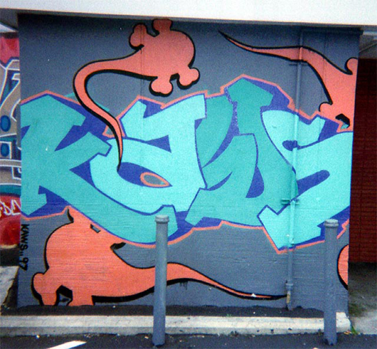 KAWS, Santa Cruz, California, photo via graffiti.org