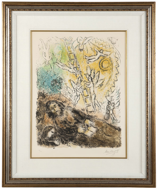 Setting the record for this image at auction, Marc Chagall’s 'Le Prophete' sold for $9,000 (estimate: $2,500-$3,500). John Moran image