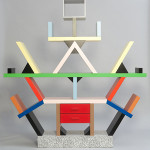 The most recognizable furniture icon from the Memphis Group may be Ettore Sottsass’s 1981 Carlton Room Divider, constructed of plastic laminate. The design perfectly illustrates the style’s vivid colors and defiance of conventional functionality. Private Collection, Courtesy Dixon Gallery and Gardens, Memphis, Tennessee