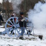 In this 2007 photo, members of 221st Ordinance Company fire off a cannon at Historic Old Fort Wayne (Indiana). Image courtesy of Historic Fort Wayne Inc.