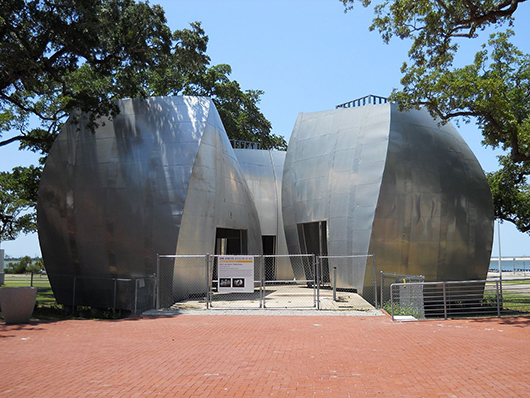  George E. Ohr Gallery Pods photographed while under construction at the Ohr-O'Keefe Museum of Art in Biloxi, Mississippi. Photo by Woodlot, licensed under the Creative Commons Attribution-Share Alike 3.0 Unported license.