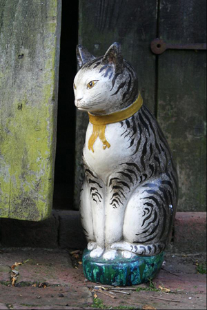 This charming life-size painted chalk figure of a cat was made in America. Price: Upwards of £5,000. Image courtesy of John Shepherd and Erna Hiscock.