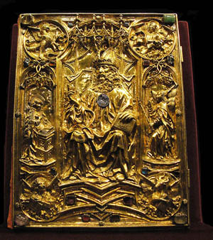 'Imperial Bible,' or 'Vienna Coronation Gospels.' from Wien (Austria), circa 1500. Michal Maňas, courtesy of Wikimedia Commons.