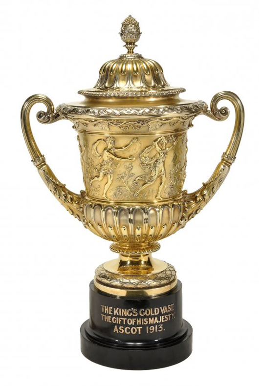 Ascot gold vase, 1931. Price realized: £22,320. Dreweatts & Bloomsbury image.