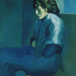 Pablo Picasso 'Femme assise' (Melancoly Woman), 1902-03, in the collection of the Detroit Institute of Arts. Image courtesy of Wikimedia Commons.