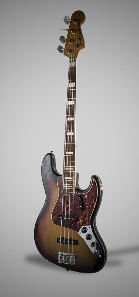 Jazz Bass Sunburst Electric Guitar, serial number 315632, 1970-71. Estimate: $3,000-5,000. Capo Auction Fine Art and Antiques image.