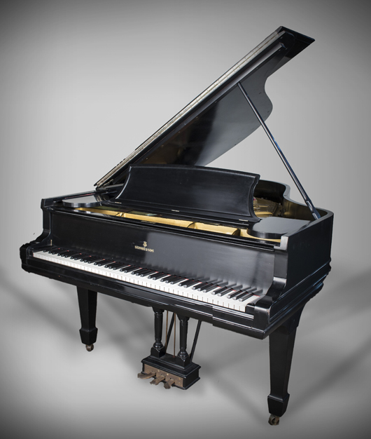 Steinway piano Model A, ebonized case, 6 feet long. Estimate: $12,000-15,000. Capo Auction Fine Art and Antiques image.