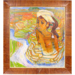Two paintings by the noted Swiss-born artist Theo Meier (1908-1982) will come up for bid, including this 1945 oil on canvas titled ‘Balinese Female Nude.’ Ahlers & Ogletree image.