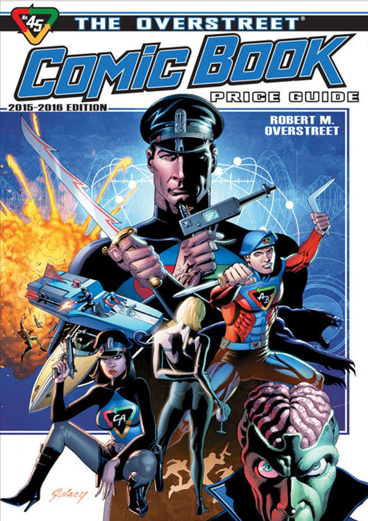 Paul Gulacy did the artwork for the Captain Action cover of 'The Overstreet Comic Book Price Guide' #45. Gemstone Publishing image.