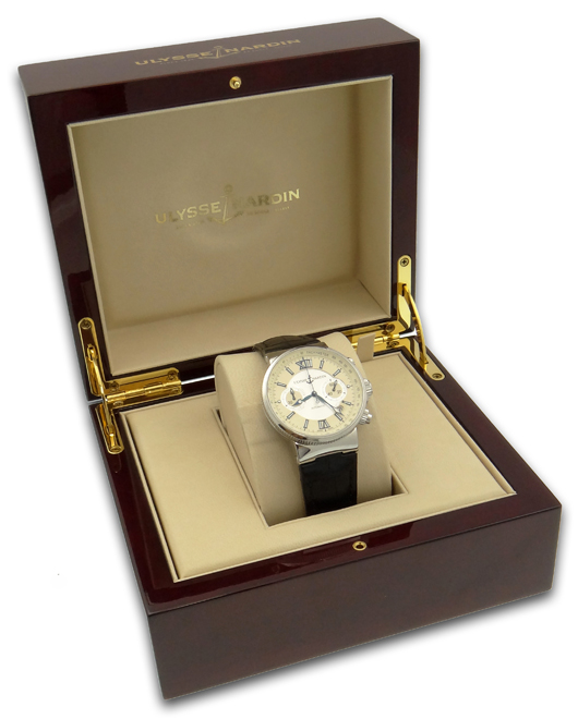 Ulysse Nardin Maxi Marine Chronograph, Model: 353-66/314. Price realized: $4,484. Kodner Galleries image.
