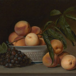 Raphaelle Peale (1774-1825), 'Peaches and Grapes in a Chinese Export Basket,' 1813, oil on panel, Amon Carter Museum of American Art, Fort Worth, Texas, acquisition in memory of Ruth Carter Stevenson, President of the Board of Trustees, 1961-2013, with funds provided by the Ruth Carter Stevenson Memorial and Endowment Funds.