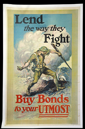 World War I poster by artist Edmund M. Ashe, 1917, which will be sold at auction Aug. 10. Image courtesy of LiveAuctioneers.com and Louis J. Dianni LLC.