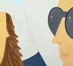 Alex Katz (b. 1937), 'Katherine and Elizabeth,' 2012. Oil on linen, 72 x 186 inches. Collection of the artist; courtesy Gavin Brown’s enterprise. © Alex Katz/Licensed by VAGA, New York, N.Y.