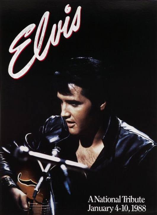 An Elvis tribute poster. Image courtesy of LiveAuctioneers.com archive and Heritage Auctions.