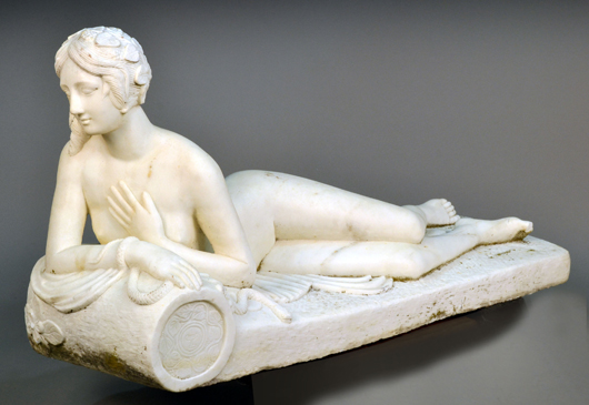 This carved marble figure of a female nude sold for $1,975. Capo Auction Fine Art and Antiques image.