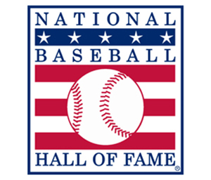 A logo for the National Baseball Hall of Fame and Museum. Fair use of low-resolution image under guidelines of United States Copyright Law