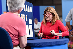 Leila Dunbar appraises an an archive of early Boston baseball memorabilia for $1 million in New York City on Aug. 9. This is the largest sports memorabilia find in 'Antiques Roadshow’s' 19-year history. 'Antiques Roadshow,' a production of WGBH Boston, airs Monday nights at 8 p.m. on PBS. Photo credit: Photo by Meredith Nierman for WGBH, (c) WGBH 2014.