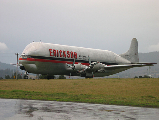 The museum's Aero Spacelines Mini Guppy, one of only two built. The wide-bodied cargo plane's first flight was in 1967. 