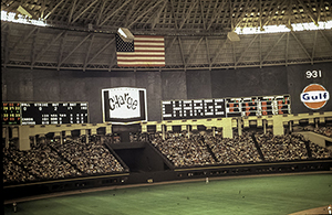 Opened in 1965, the Astrodome was the world's first multipurpose, domed sports stadium. Image by Bill Wilson of Oklahoma City. This filed is licensed under the Creative Commons Attribution 2.0 Generic License.