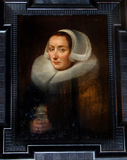 Oil portrait attributed to Jan Anthoniz van Ravenstein (Dutch, circa 1570-1657), from the estate of opera singer Frances Yeend and James Benner to be auctioned Aug. 29-30. Joe R. Pyle Auction image