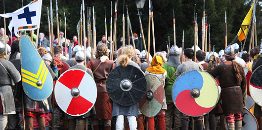 Viking re-enactors of the type expected to invade Rockingham Castle on Sunday and Monday, Aug. 24 and 25, 2014. Image courtesy of Rockingham Castle