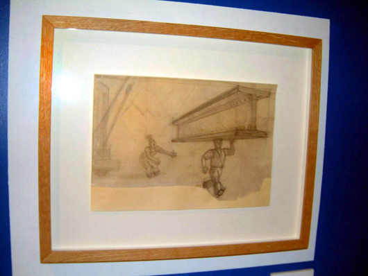 The Guinness Storehouse museum in St. James’s Gate does have a display of original Gilroy poster artwork. This is how Gilroy’s famous ‘Girder Man’ was conceived.