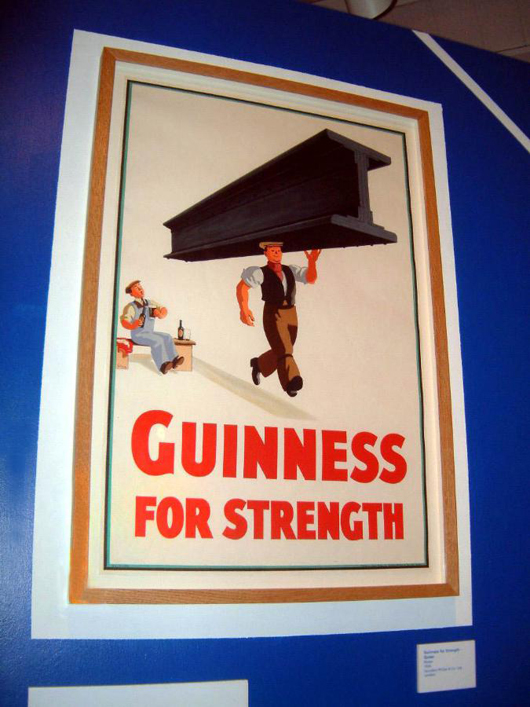 The Guinness Storehouse museum in St. James’s Gate does have a display of original Gilroy poster artwork. This is how Gilroy’s famous ‘Girder Man’ was conceived.