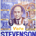 Democratic party poster from the 1952 presidential campaign for Adlai Stevenson. Image courtesy of Wikimedia Commons.