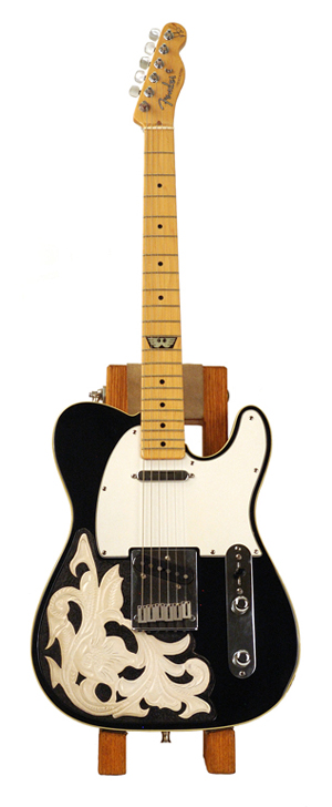 Fender custom shop Waylon Jennings Telecaster, dated 1995. Estimate: $15,000-$20,000. Guernsey’s image.
