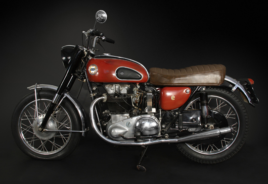 Buddy Holly’s original 1958 Ariel Cyclone motorcycle was a gift to Waylon Jennings. Guernsey’s image.