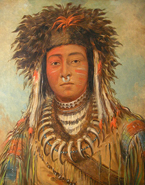 An Ojibwe named Boy Chief, by the noted American painter George Catlin. Image courtesy of Wikimedia Commons.