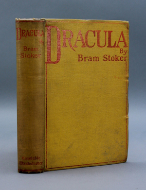 First-edition copy of Bram Stoker's classic novel ‘Dracula’ (Archibald Constable & Co., England, 1897). Est.: $2,000-$3,000.