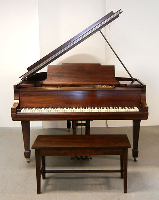 Steinway Model M baby grand piano, one of two Steinways to be offered on Sept. 19. Stephenson’s Auctioneers image