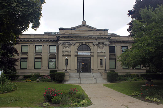 Port Huron Museum's main building is the Carnegie Center, shown here. Photo by Darren56brown. Licensed under Creative Commons Attribution-Share Alike 4.0 via Wikimedia Commons
