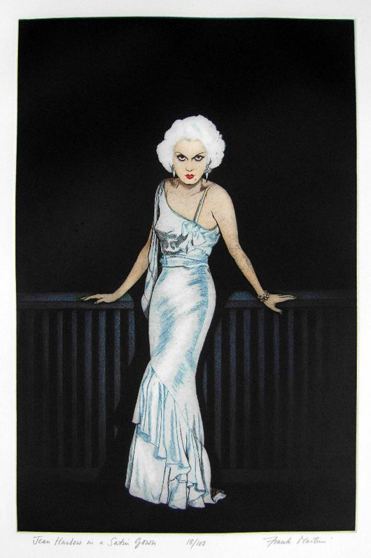 Jean Harlow in a satin gown, number 18 of a limited edition of 100, by Frank Martin. Price: £895. Photo: Candice Horley
