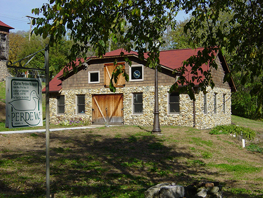 The reconstructed Charles Perdew workshop and museum. Image courtesy of the Charles Perdew Museum Association.