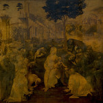 Da Vinci's unfinished 'Adoration of the Magi' prior to restoration. Image courtesy of Wikimedia Commons.
