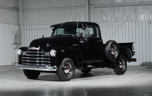 1953 Chevrolet pickup truck, 216-cubic-inch inline 6-cylinder engine. Morphy Auctions image